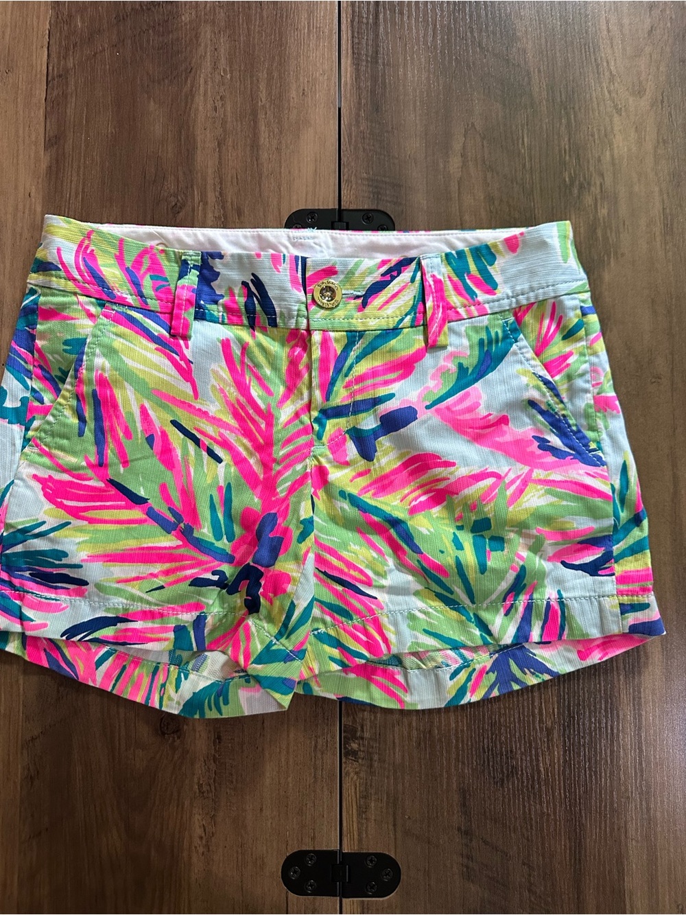 Lilly Pulitzer Tropical Palm Shorts - White, Pink, Lime, Blue
